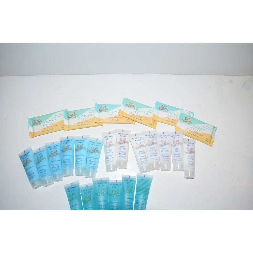 Bergman Kelly Tropical Waterfall 1oz Shampoo Contioner Body Wash Bath Soap 24pc